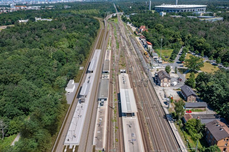 Ein Bild vom Bahnhof Frankfurt Stadion